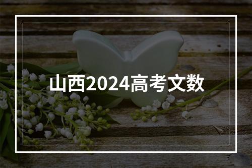 山西2024高考文数