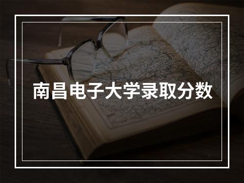 南昌电子大学录取分数