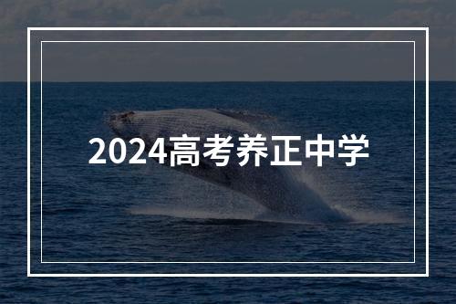 2024高考养正中学