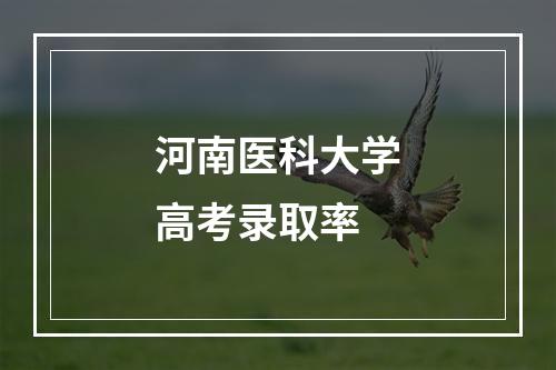 河南医科大学高考录取率