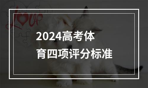 2024高考体育四项评分标准