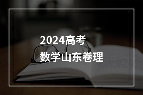 2024高考数学山东卷理