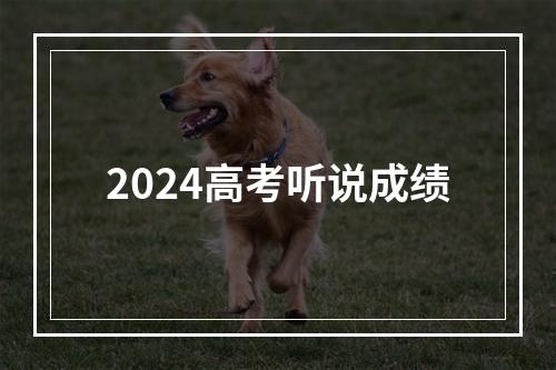 2024高考听说成绩