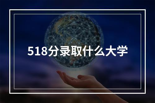 518分录取什么大学