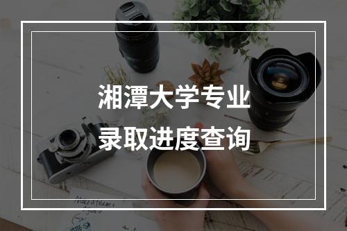 湘潭大学专业录取进度查询