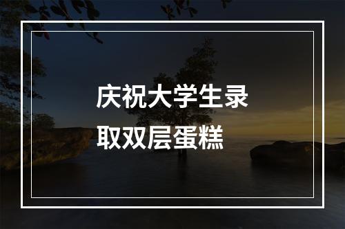 庆祝大学生录取双层蛋糕