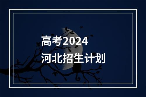 高考2024河北招生计划