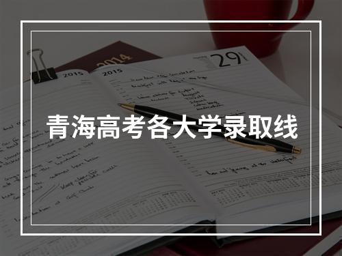 青海高考各大学录取线