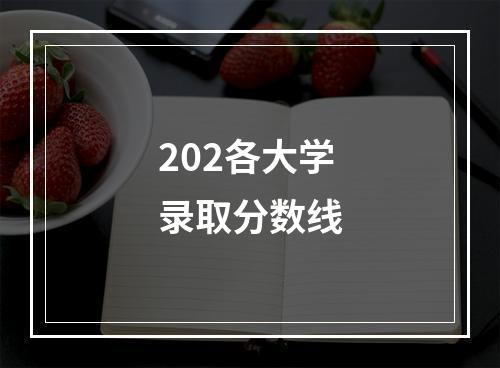 202各大学录取分数线