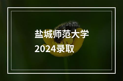 盐城师范大学2024录取