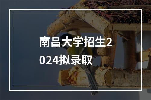 南昌大学招生2024拟录取