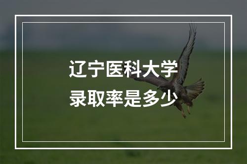 辽宁医科大学录取率是多少