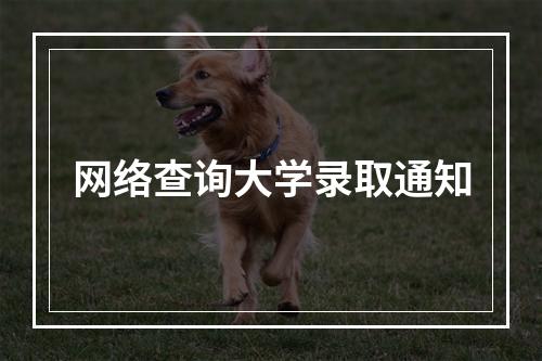 网络查询大学录取通知