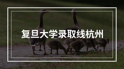 复旦大学录取线杭州