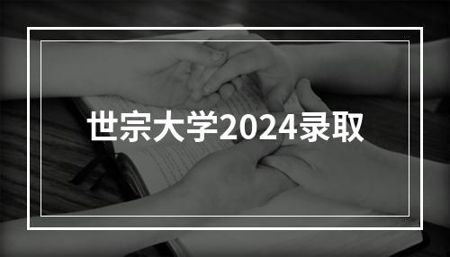 世宗大学2024录取