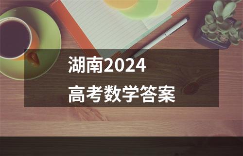 湖南2024高考数学答案