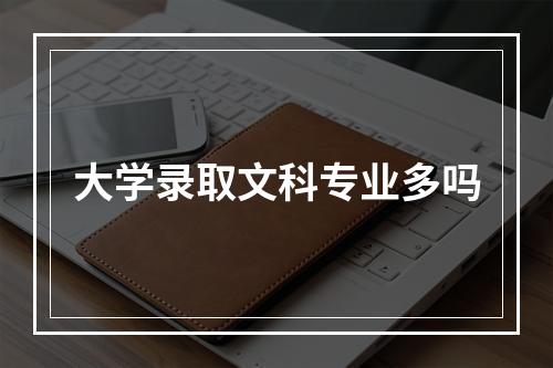 大学录取文科专业多吗