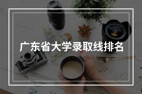 广东省大学录取线排名