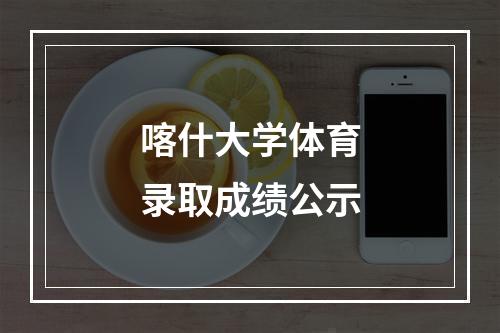 喀什大学体育录取成绩公示