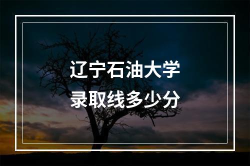 辽宁石油大学录取线多少分