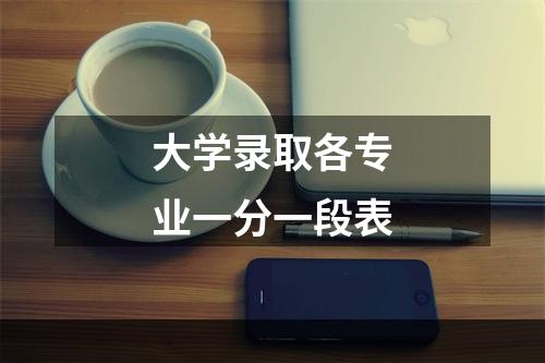 大学录取各专业一分一段表