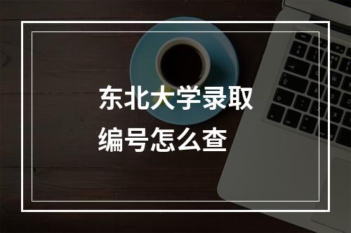 东北大学录取编号怎么查