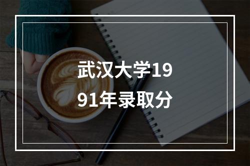 武汉大学1991年录取分