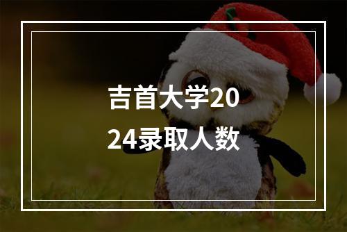 吉首大学2024录取人数