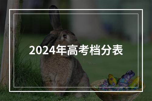 2024年高考档分表