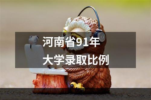 河南省91年大学录取比例