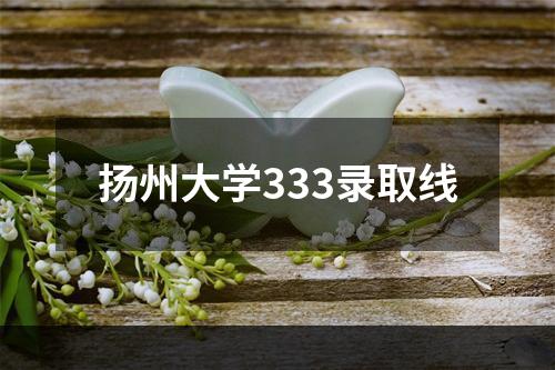 扬州大学333录取线