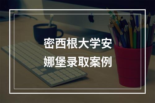 密西根大学安娜堡录取案例