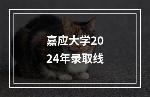 嘉应大学2024年录取线