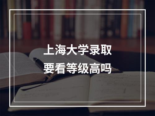 上海大学录取要看等级高吗