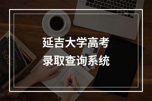 延吉大学高考录取查询系统