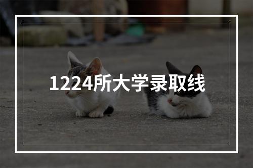 1224所大学录取线