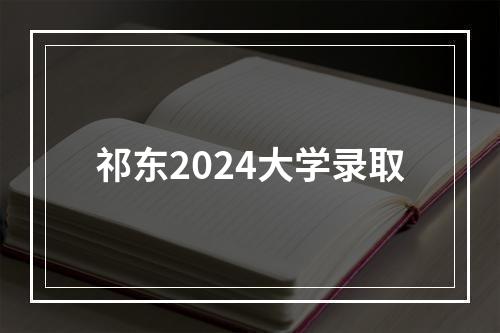 祁东2024大学录取