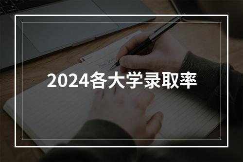 2024各大学录取率