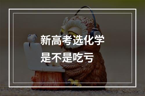 新高考选化学是不是吃亏