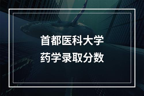 首都医科大学药学录取分数