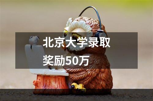 北京大学录取奖励50万