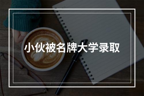 小伙被名牌大学录取