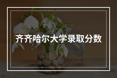 齐齐哈尔大学录取分数