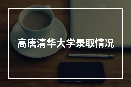 高唐清华大学录取情况