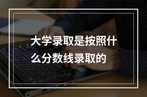 大学录取是按照什么分数线录取的