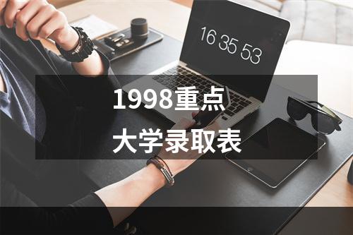 1998重点大学录取表