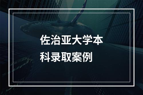 佐治亚大学本科录取案例