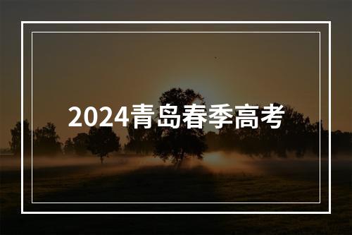 2024青岛春季高考