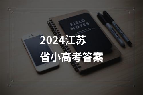 2024江苏省小高考答案