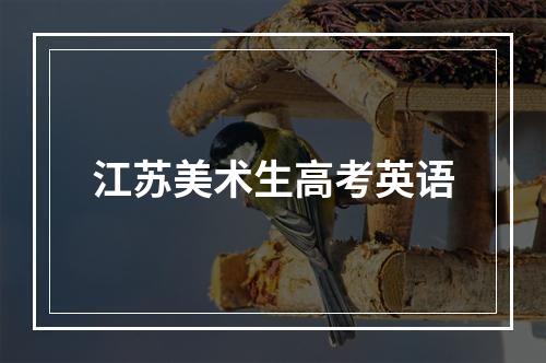 江苏美术生高考英语